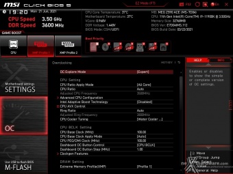 MSI MEG Z590 ACE 8. MSI Click BIOS 5 - Overclock 1