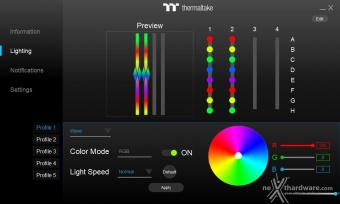 Thermaltake TOUGHRAM XG RGB 4600MHz C19 2. Software controllo illuminazione 4