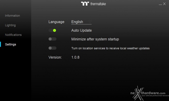 Thermaltake TOUGHRAM XG RGB 4600MHz C19 2. Software controllo illuminazione 8