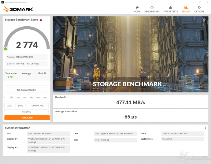 Predator GM7000 2TB 14. PCMark 10 & 3DMark Storage Benchmark 7