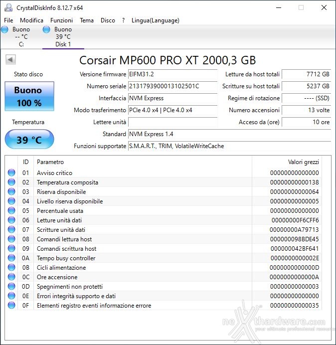 CORSAIR MP600 PRO XT 2TB 2. Firmware - TRIM - SSD Toolbox 1