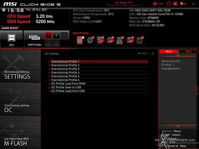 MSI MEG Z690 UNIFY 7. MSI Click BIOS 5 -  Impostazioni generali 9