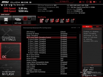 MSI MEG Z690 UNIFY 8. MSI Click BIOS 5 - Overclock 14