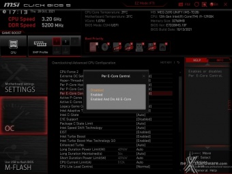 MSI MEG Z690 UNIFY 8. MSI Click BIOS 5 - Overclock 15