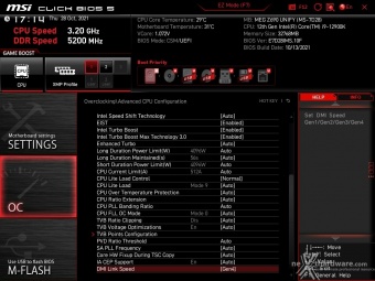 MSI MEG Z690 UNIFY 8. MSI Click BIOS 5 - Overclock 16