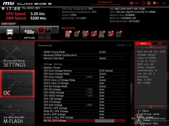 MSI MEG Z690 UNIFY 8. MSI Click BIOS 5 - Overclock 11