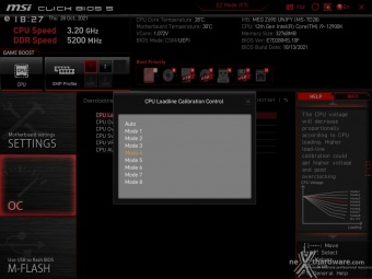 MSI MEG Z690 UNIFY 8. MSI Click BIOS 5 - Overclock 20