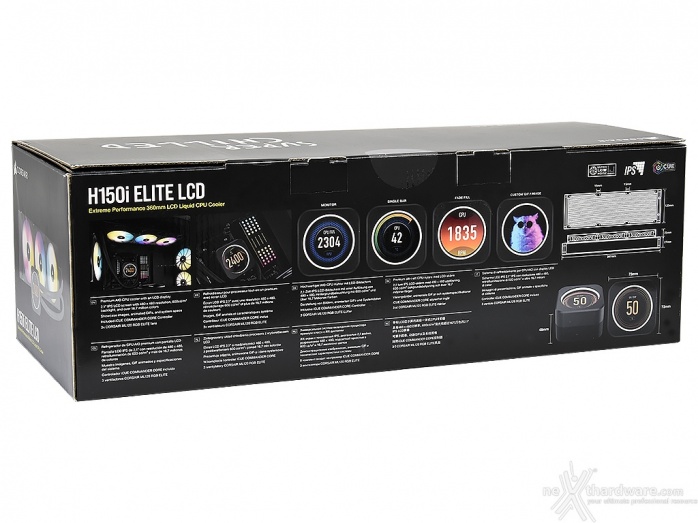 CORSAIR iCUE H150i ELITE LCD 1. Packaging & Bundle 2