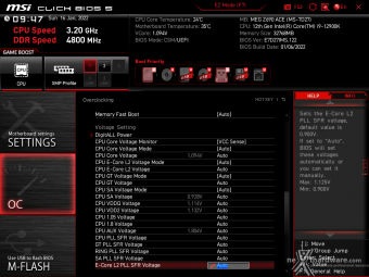 MSI MEG Z690 ACE 8. MSI Click BIOS 5 - Overclock 10