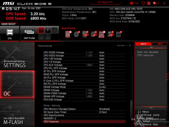 MSI MEG Z690 ACE 8. MSI Click BIOS 5 - Overclock 11