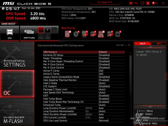 MSI MEG Z690 ACE 8. MSI Click BIOS 5 - Overclock 12