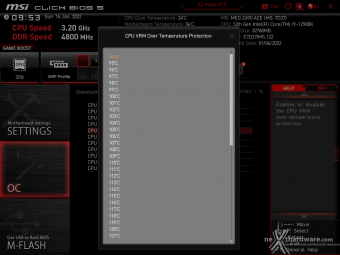 MSI MEG Z690 ACE 8. MSI Click BIOS 5 - Overclock 21