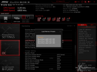 MSI MEG Z690 ACE 8. MSI Click BIOS 5 - Overclock 22