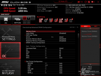 MSI MEG Z690 ACE 8. MSI Click BIOS 5 - Overclock 23