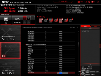 MSI MEG Z690 ACE 8. MSI Click BIOS 5 - Overclock 25