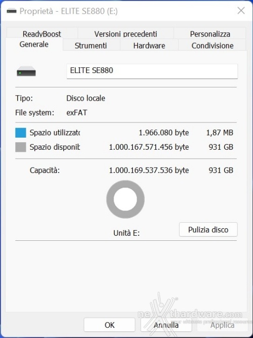 ADATA ELITE SE880 3. Firmware e capacità 2