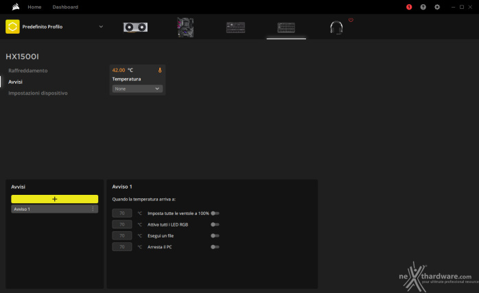 CORSAIR HX1500i 14. Software di gestione 5