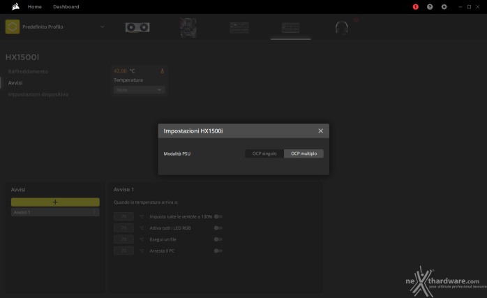 CORSAIR HX1500i 14. Software di gestione 6