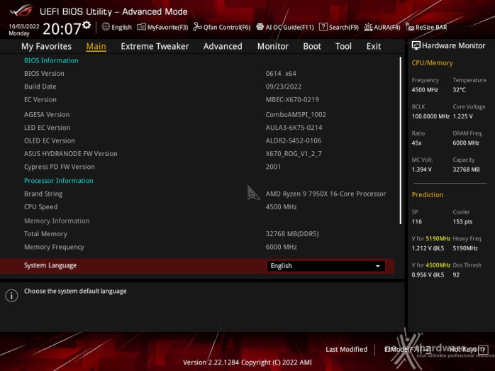 ASUS ROG CROSSHAIR X670E EXTREME 7. UEFI BIOS -  Impostazioni generali 2