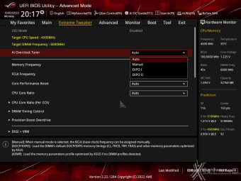 ASUS ROG CROSSHAIR X670E EXTREME 8. UEFI BIOS - Extreme Tweaker 1