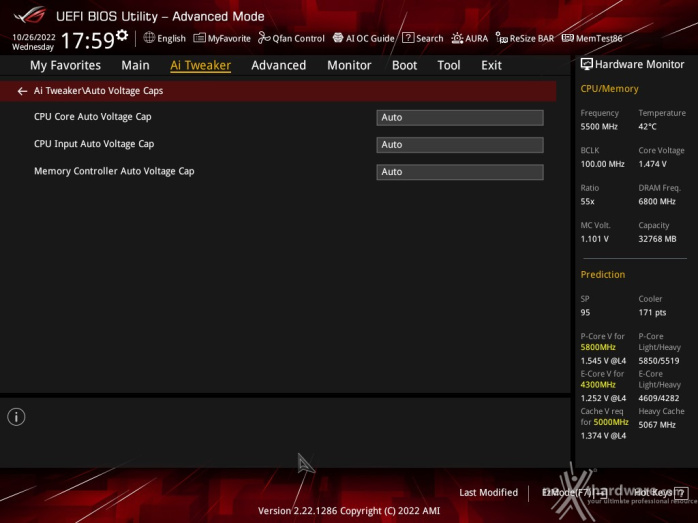 ASUS ROG STRIX Z790-I GAMING WIFI 8. UEFI BIOS - Extreme Tweaker 15