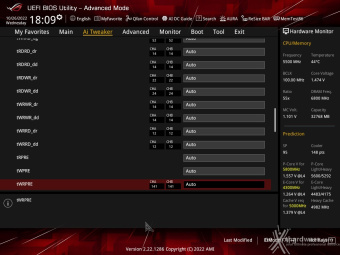 ASUS ROG STRIX Z790-I GAMING WIFI 8. UEFI BIOS - Extreme Tweaker 34