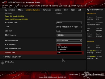 ASUS ROG CROSSHAIR X670E GENE 8. UEFI BIOS - Extreme Tweaker 6