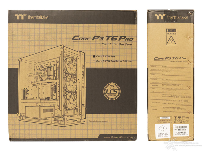 Thermaltake Core P3 TG Pro 1. Packaging & Bundle 2