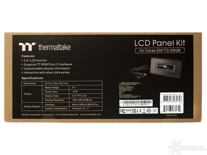 Thermaltake Ceres 500 TG ARGB 4. LCD Panel Kit 2
