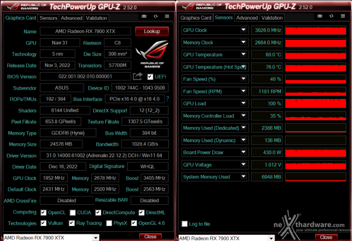 ASUS TUF Gaming Radeon RX 7900 XTX OC 15. Overclock 4