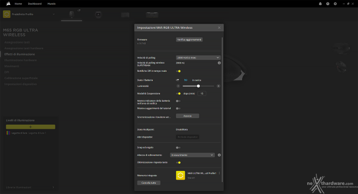 CORSAIR M65 RGB ULTRA WIRELESS 4. Software di gestione 21
