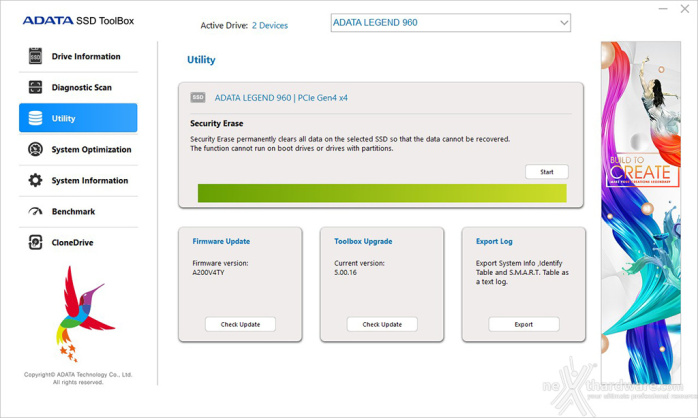 ADATA LEGEND 960 2TB 2. Firmware - TRIM - SSD ToolBox 9