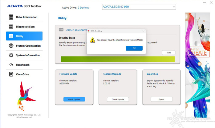 ADATA LEGEND 960 2TB 2. Firmware - TRIM - SSD ToolBox 2