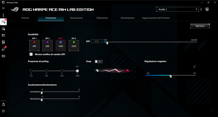 ROG Harpe Ace & ROG Hone Ace Aim Lab Edition 5. Software di gestione 2