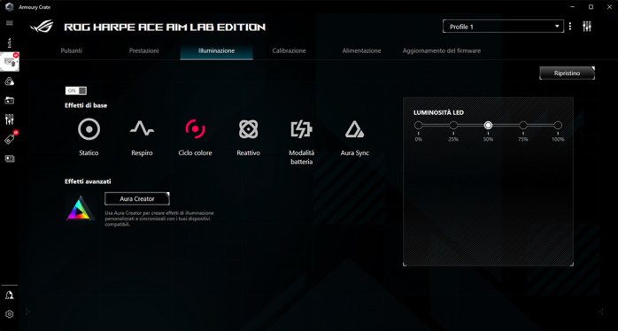 ROG Harpe Ace & ROG Hone Ace Aim Lab Edition 5. Software di gestione 3