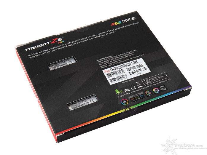 G.SKILL Trident Z5 RGB DDR5-7200 48GB 1. Presentazione delle memorie 2