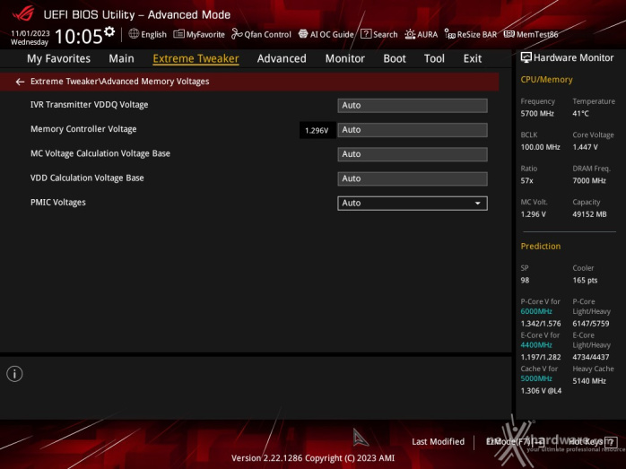 ASUS ROG MAXIMUS Z790 APEX ENCORE 8. UEFI BIOS - Extreme Tweaker 12