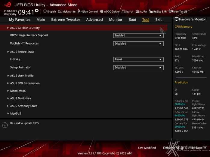 ASUS ROG MAXIMUS Z790 APEX ENCORE 7. UEFI BIOS -  Impostazioni generali 25