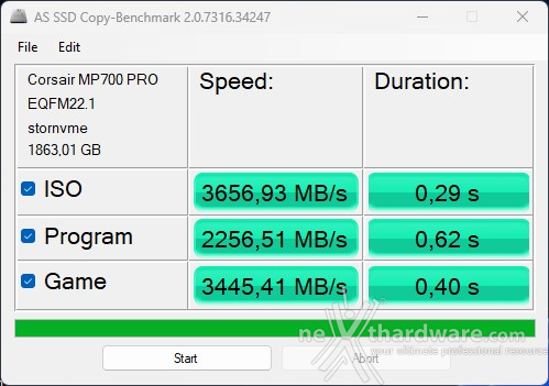 CORSAIR MP700 PRO 2TB 11. AS SSD Benchmark 4