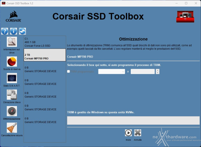 CORSAIR MP700 PRO 2TB 2. Firmware - TRIM - SSD Toolbox 10