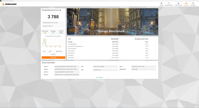 KIOXIA EXCERIA PLUS G3 SSD 2TB 14. PCMark 10 & 3DMark Storage benchmark 7