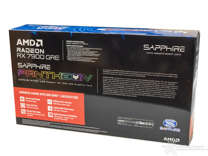 SAPPHIRE NITRO+ RX 7900 GRE 1. Packaging & Bundle 2