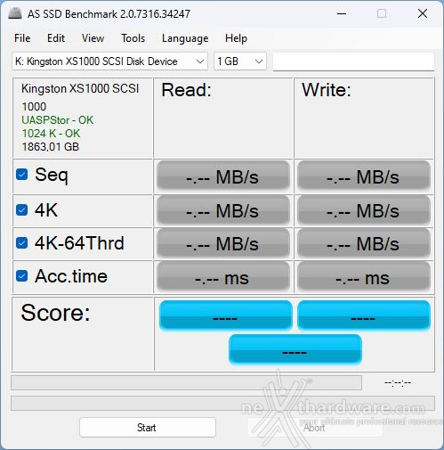 Kingston XS1000 2TB 6. AS SSD Benchmark 1