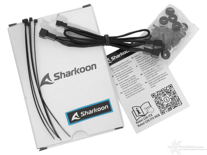 Sharkoon Rebel C20 ITX RGB 1. Packaging & Bundle 3