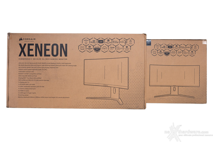 CORSAIR XENEON 34WQHD240-C QD-OLED 1. Packaging & Bundle 1