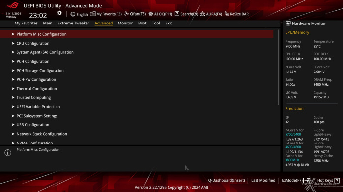 ASUS ROG MAXIMUS Z890 APEX 7. UEFI BIOS -  Impostazioni generali 7