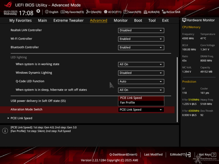 ASUS ROG CROSSHAIR X870E APEX 6. Caratteristiche peculiari 5