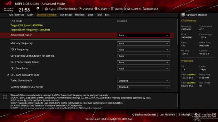 ASUS ROG CROSSHAIR X870E APEX 7. UEFI BIOS -  Impostazioni generali 6