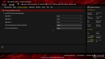 ASUS ROG CROSSHAIR X870E APEX 8. UEFI BIOS - Extreme Tweaker 25