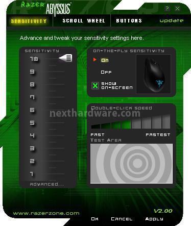 Razer Abyssus e Destructor 4. GUI - Pannello di configurazione 1